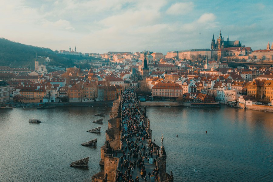 Prag'ın tarihi kent merkezinin manzarası